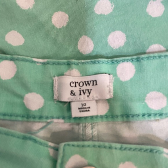 Crown & Ivy polka Dot Crop Pants - Picture 6 of 7